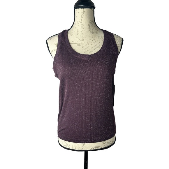 Athleta Momentum Seamless Tank Purple metallic Small $65 Womens tank‎ - Picture 1 of 8